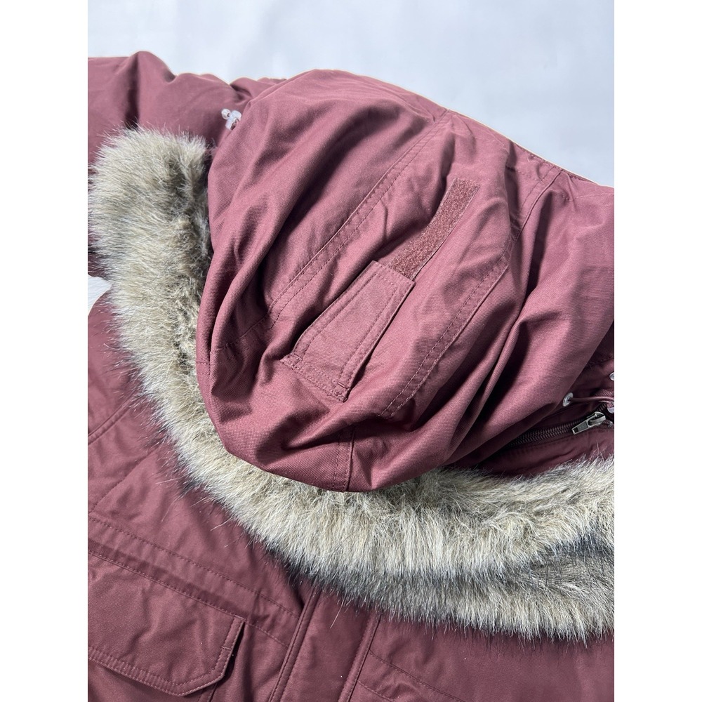 LL Bean Mens Parka Coat Jacket L Maroon Goose Down Faux Fur Hooded Gore-Tex EUC - Picture 16 of 16